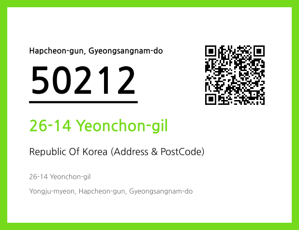 Address and Postal Code QR Code Image (CC BY 4.0)