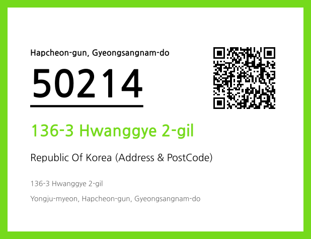 Address and Postal Code QR Code Image (CC BY 4.0)