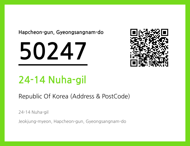 Address and Postal Code QR Code Image (CC BY 4.0)