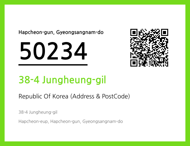 Address and Postal Code QR Code Image (CC BY 4.0)