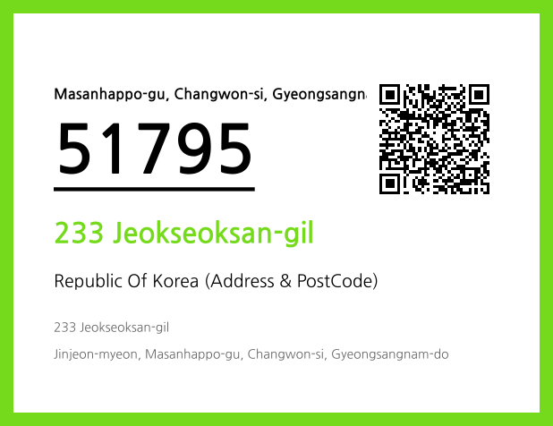 CC BY 4.0 Address and Postal Code QR Code Image (CC BY 4.0)