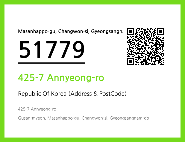 Address and Postal Code QR Code Image (CC BY 4.0)