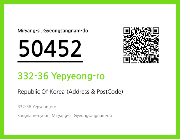 Address and Postal Code QR Code Image (CC BY 4.0)