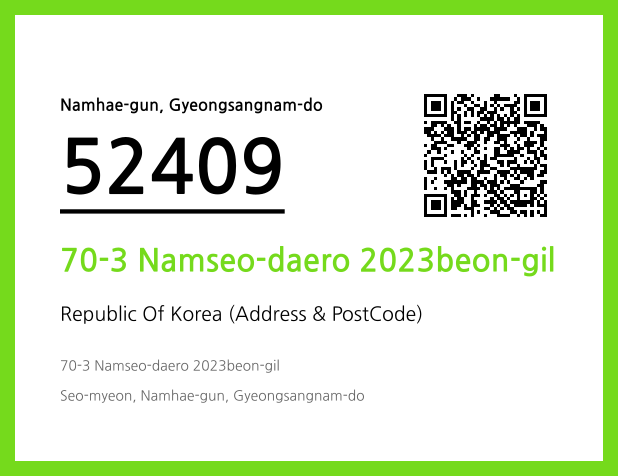 Address and Postal Code QR Code Image (CC BY 4.0)