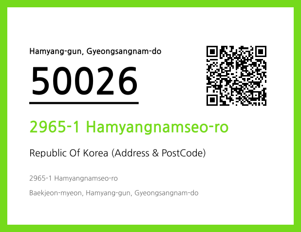 Address and Postal Code QR Code Image (CC BY 4.0)