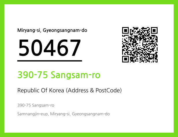 Address and Postal Code QR Code Image (CC BY 4.0)