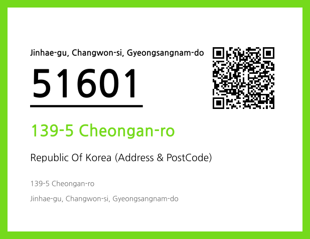 CC BY 4.0 Address and Postal Code QR Code Image (CC BY 4.0)