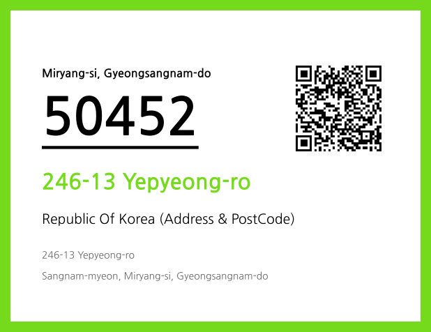 Address and Postal Code QR Code Image (CC BY 4.0)