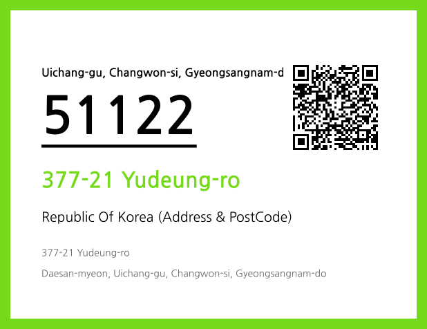 Address and Postal Code QR Code Image (CC BY 4.0)