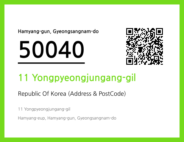 Address and Postal Code QR Code Image