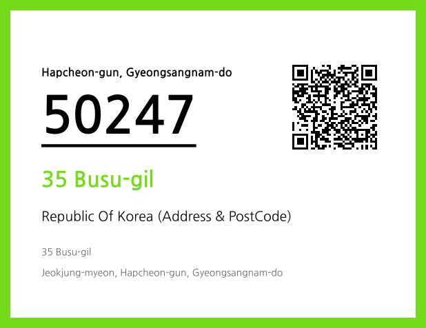 Address and Postal Code QR Code Image (CC BY 4.0)