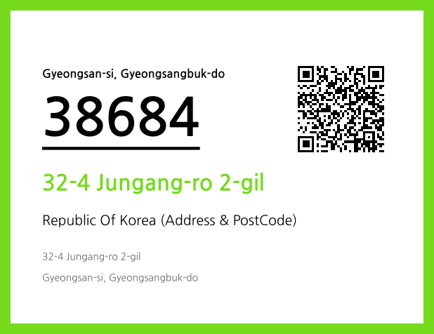 Address and Postal Code QR Code Image (CC BY 4.0)