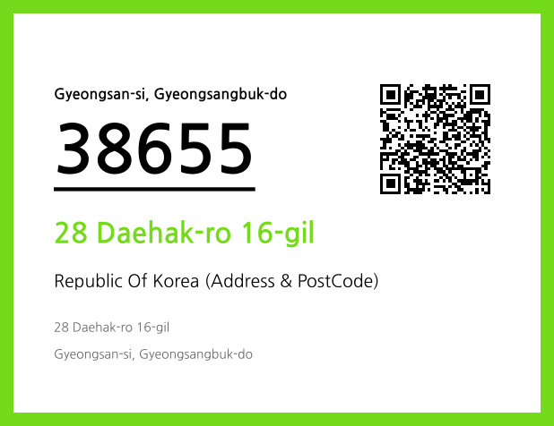 CC BY 4.0 Address and Postal Code QR Code Image (CC BY 4.0)