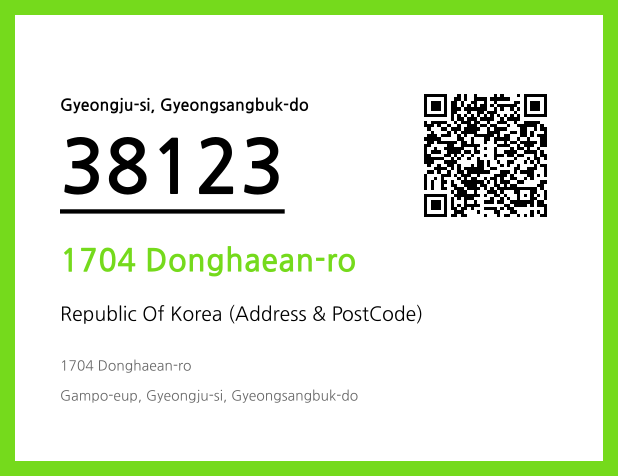 Address and Postal Code QR Code Image (CC BY 4.0)