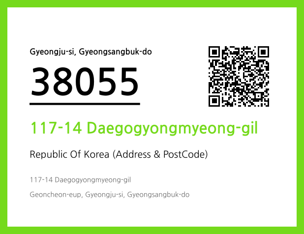 CC BY 4.0 Address and Postal Code QR Code Image (CC BY 4.0)