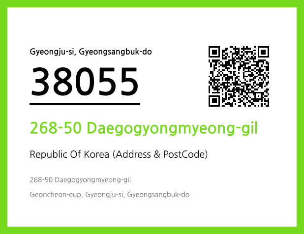 Address and Postal Code QR Code Image (CC BY 4.0)