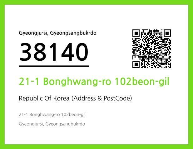 CC BY 4.0 Address and Postal Code QR Code Image (CC BY 4.0)