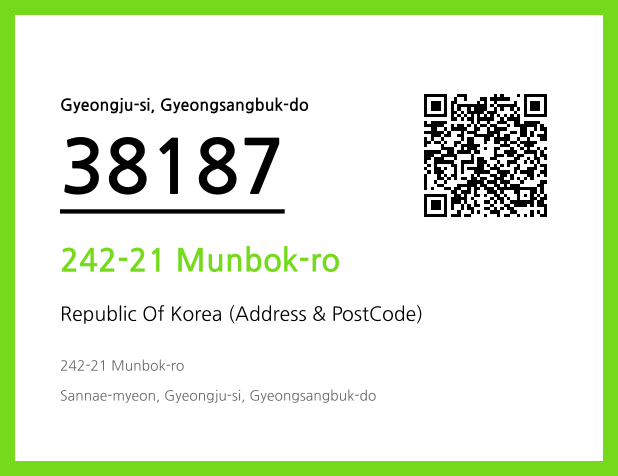 Address and Postal Code QR Code Image (CC BY 4.0)