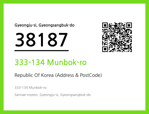 Address and Postal Code QR Code Image (CC BY 4.0)