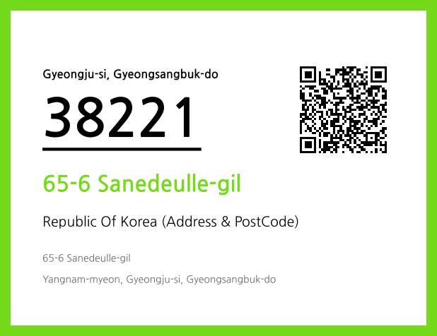 Address and Postal Code QR Code Image (CC BY 4.0)