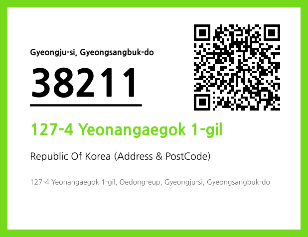 Address and Postal Code QR Code Image (CC BY 4.0)