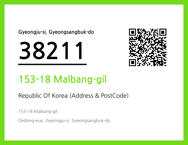 Address and Postal Code QR Code Image (CC BY 4.0)