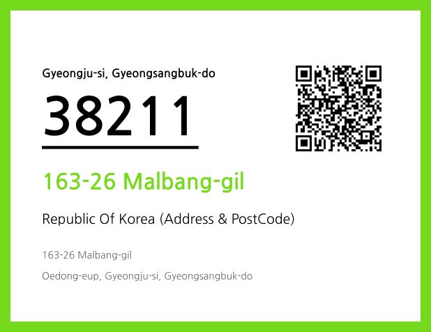 Address and Postal Code QR Code Image (CC BY 4.0)