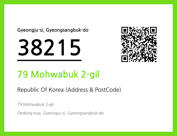 Address and Postal Code QR Code Image (CC BY 4.0)