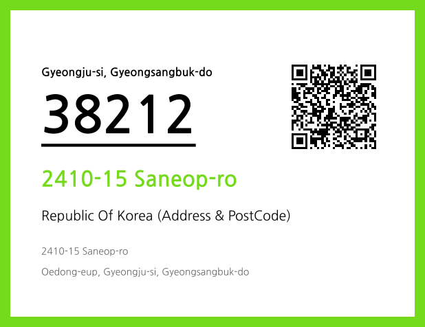 Address and Postal Code QR Code Image (CC BY 4.0)