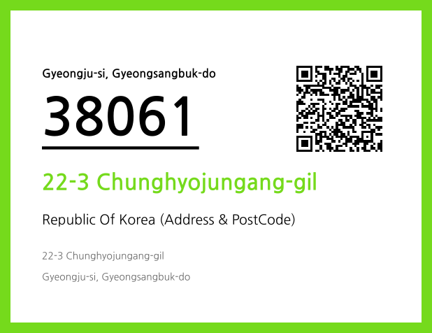 Address and Postal Code QR Code Image (CC BY 4.0)