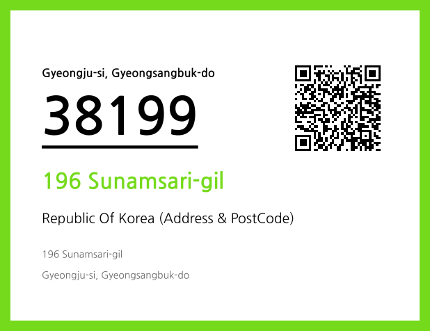 Address and Postal Code QR Code Image (CC BY 4.0)