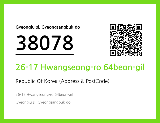 Address and Postal Code QR Code Image (CC BY 4.0)
