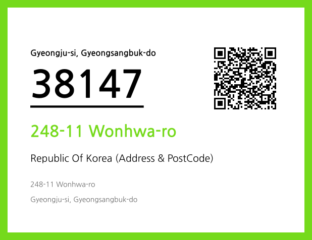 Address and Postal Code QR Code Image (CC BY 4.0)
