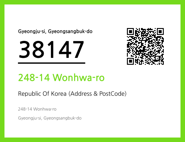 Address and Postal Code QR Code Image (CC BY 4.0)