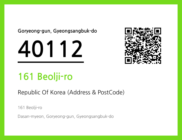 CC BY 4.0 Address and Postal Code QR Code Image (CC BY 4.0)