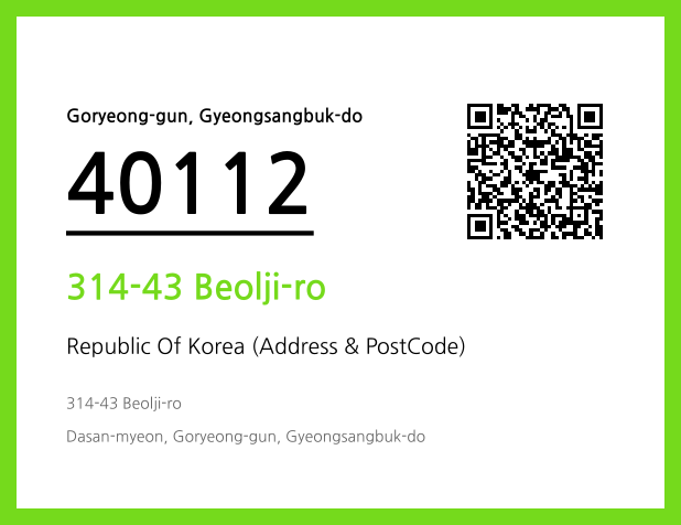 CC BY 4.0 Address and Postal Code QR Code Image (CC BY 4.0)