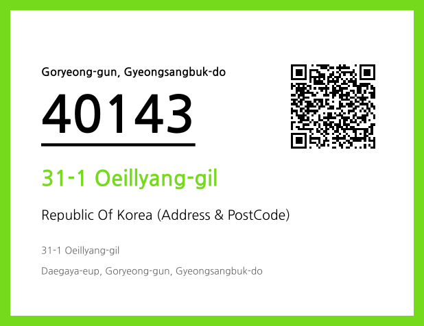 Address and Postal Code QR Code Image (CC BY 4.0)