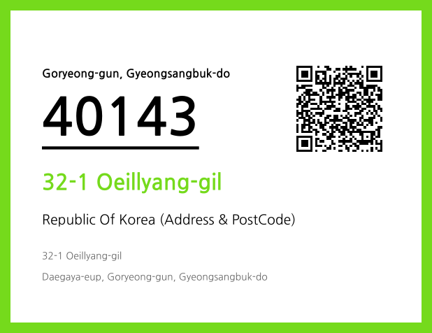 Address and Postal Code QR Code Image (CC BY 4.0)