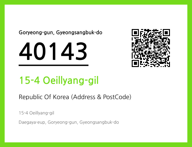 Address and Postal Code QR Code Image (CC BY 4.0)