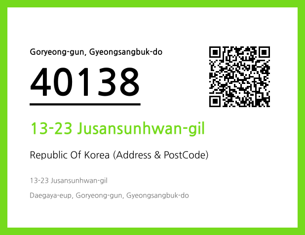 Address and Postal Code QR Code Image (CC BY 4.0)