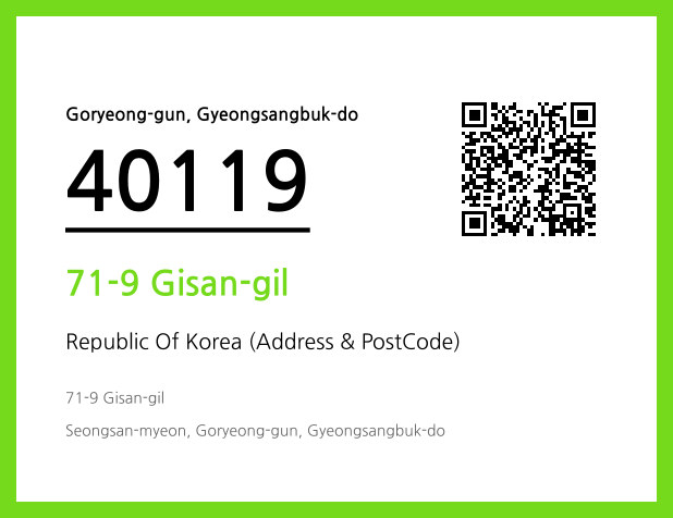 Address and Postal Code QR Code Image (CC BY 4.0)