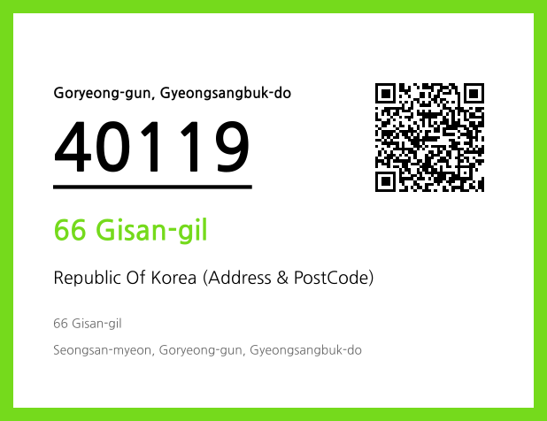 Address and Postal Code QR Code Image (CC BY 4.0)