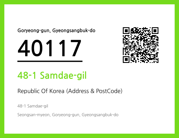 Address and Postal Code QR Code Image (CC BY 4.0)