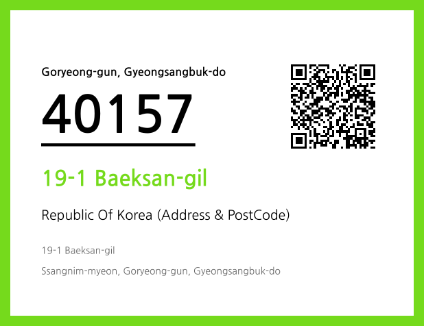 Address and Postal Code QR Code Image (CC BY 4.0)