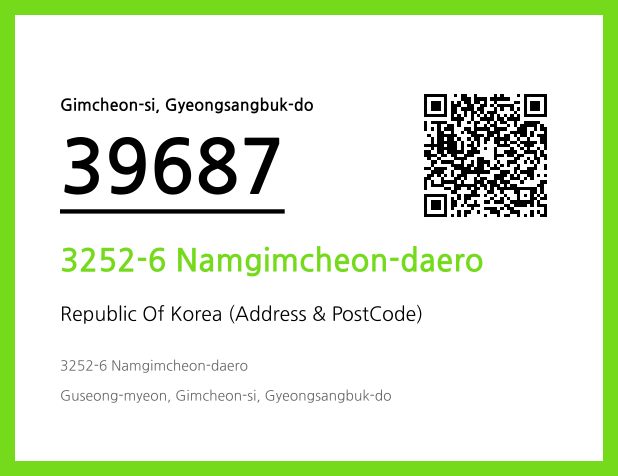 Address and Postal Code QR Code Image (CC BY 4.0)