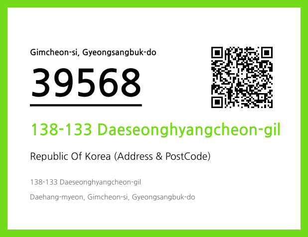 Address and Postal Code QR Code Image (CC BY 4.0)