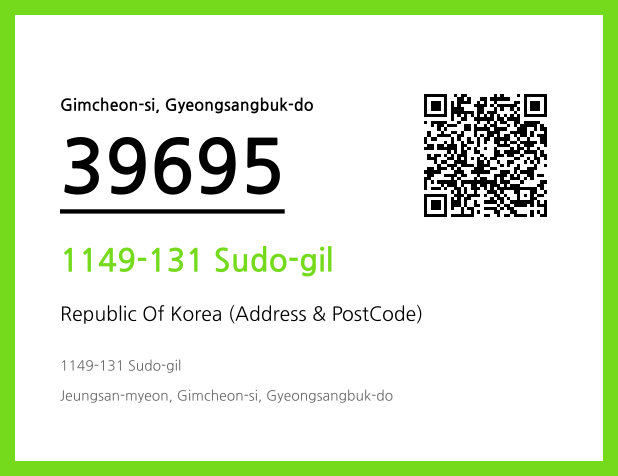 Address and Postal Code QR Code Image (CC BY 4.0)