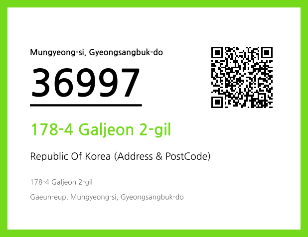 Address and Postal Code QR Code Image (CC BY 4.0)