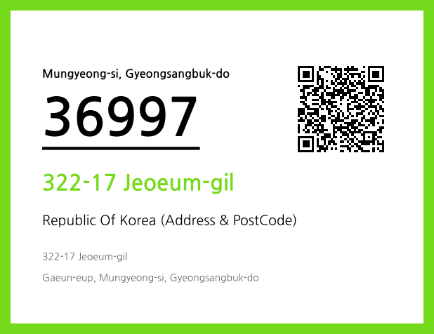CC BY 4.0 Address and Postal Code QR Code Image (CC BY 4.0)