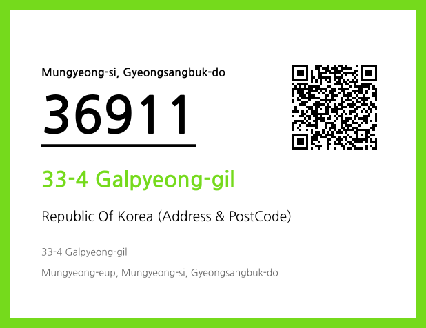 Address and Postal Code QR Code Image (CC BY 4.0)